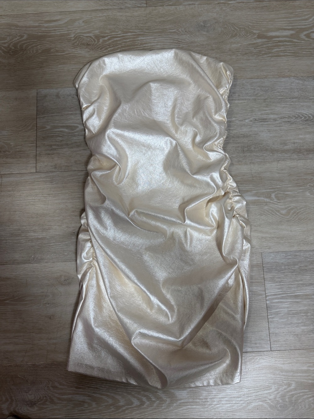 Superdown White Metallic Mini Dress